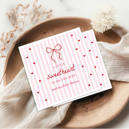 En liten älskling Alla hjärtans dags baby shower Pappersservett