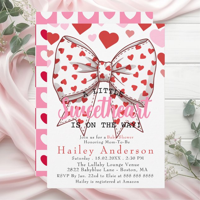En liten älskling är på väg baby shower inbjudningar (A Little Sweetheart Is on the Way baby shower Invitation)