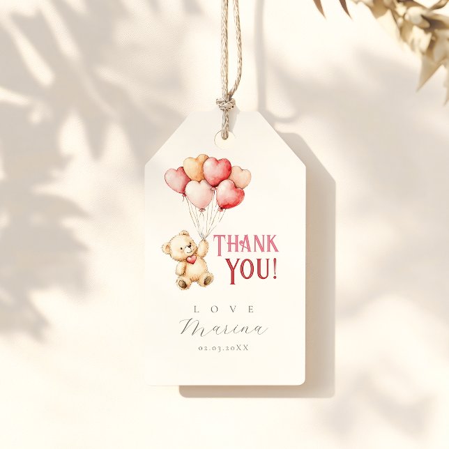 En liten älskling är på väg till babyduschen presentetikett (Skapare uppladdad)