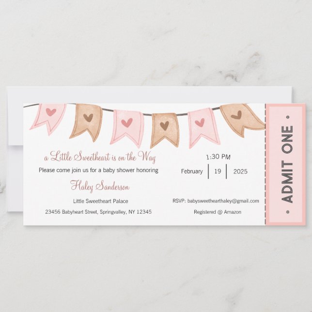 En liten älskling är på vägen till inbjudan (Framsida)