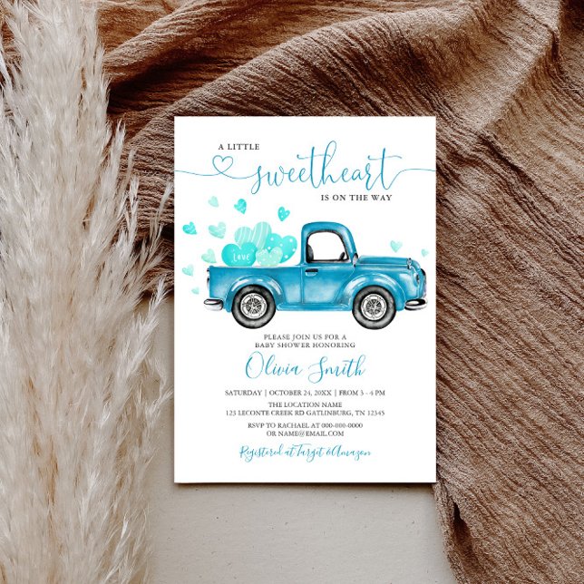 En liten älskling Hearts Baby Shower Inbjudningar (Skapare uppladdad)