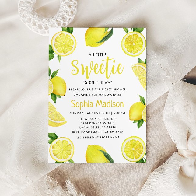 En liten älskling | Lemon Frukt Baby Shower Inbjudningar (Skapare uppladdad)