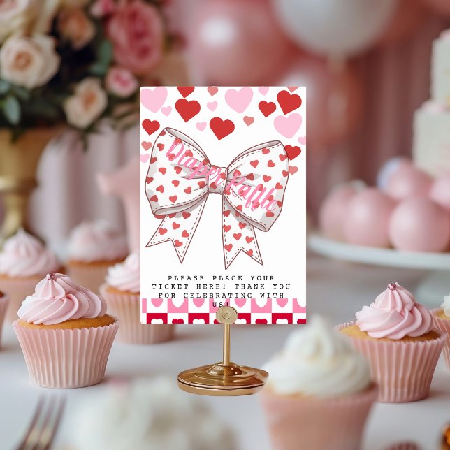 En liten älskling Raffle Bordsnummer (A Little Sweetheart Diaper Raffle Table Number)