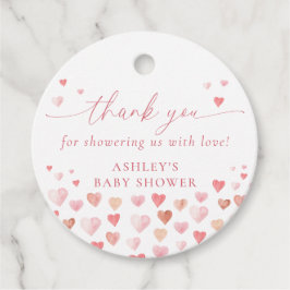 En liten älskling, Rosa Baby Shower Gåvor Etiketter