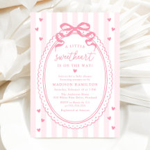 En liten älskling rosa rosett baby shower