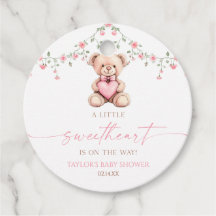 En liten älskling rosa teddybjörn baby shower