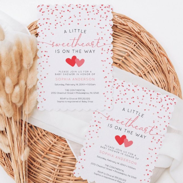 En liten älskling Valentine Baby Shower Inbjudan (Skapare uppladdad)
