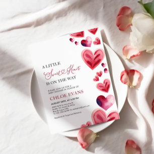 En liten älskling Valentine Baby Shower Inbjudningar