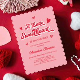 En liten älskling Valentine Baby Shower Inbjudningar