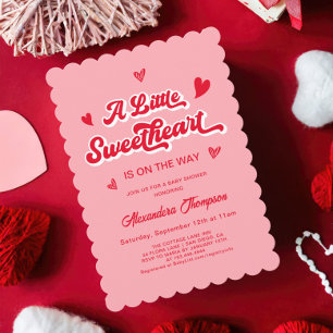 En liten älskling Valentine Baby Shower Inbjudningar