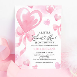 En liten älskling Valentine Baby Shower Inbjudningar