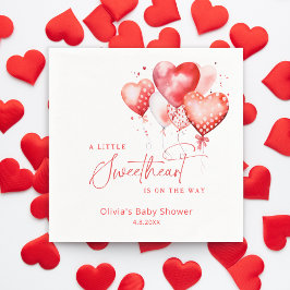 En liten älskling Valentine Baby Shower Pappersservett