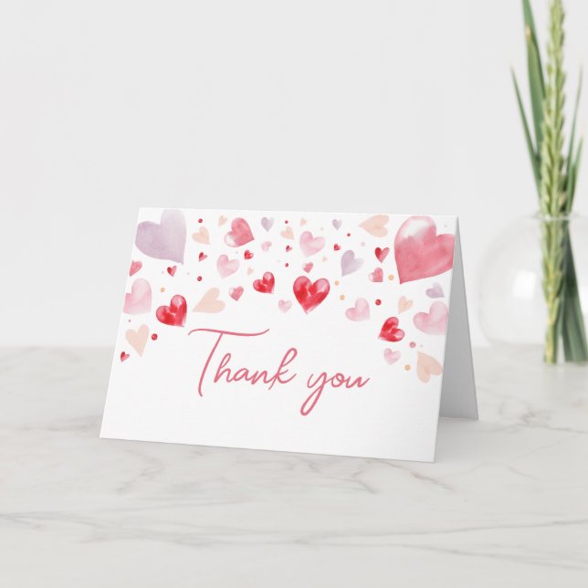 En liten älskling Valentine Baby Shower Tack Kort (Framsida)