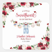 En liten älskling Valentine Boy Baby Shower