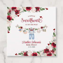 En liten älskling Valentine Boy Baby Shower Gåvor Etiketter