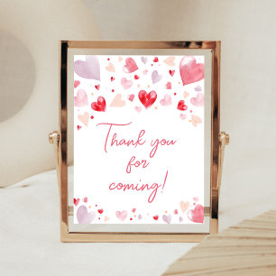 En liten älskling Valentine Tack för att komma Poster