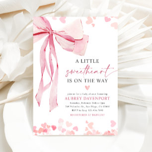 En liten älskling Valentines babyskor Inbjudningar