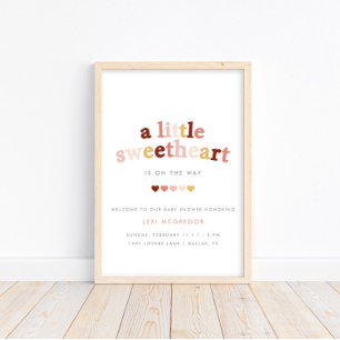 En liten älskling Valentines välkommen Poster