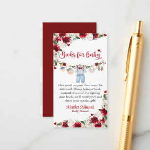 En liten älskling Valentino pojke baby shower Tilläggskort