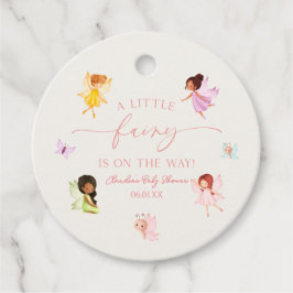 En liten älv är på väg! Baby Shower Gåvor Etiketter