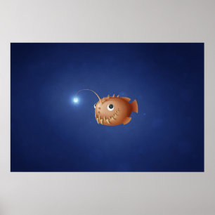 En liten angörfisk poster