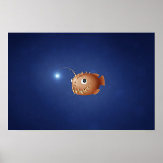 En liten angörfisk poster