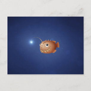 En liten angörfisk vykort