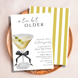 En liten aning äldre Chic Dirty Martini Födelsedag Inbjudningar