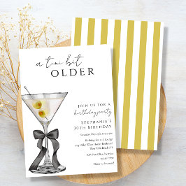 En liten aning äldre Chic Dirty Martini Födelsedag Inbjudningar