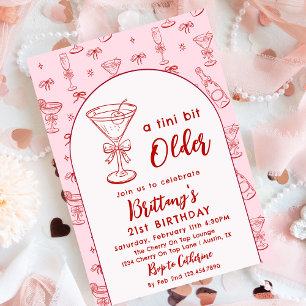 En liten aning äldre Coquette Cherry Martini Födel Inbjudningar