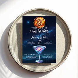 En liten aning äldre Leo Zodiac Martini Födelsedag Inbjudningar