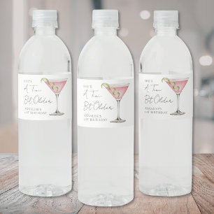 En liten aning äldre Martini födelsedag Vattenflaskor Etikett