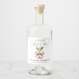 En liten aning äldre Martini Rosa rosett Födelseda Spritflaskor Etikett