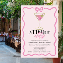 En liten aning äldre Martini Söt rosa kant Födelse