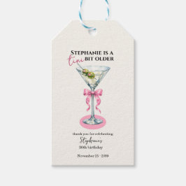 En liten aning äldre Rosa båge 30-årsdag Presentetikett