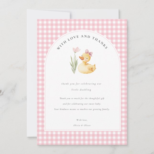 En liten ankunge är på väg Ankung-baby shower Inbjudningar (Framsida)