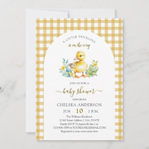 En liten ankunge är på väg Ankunge Babyshower Inbjudningar