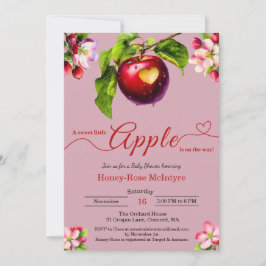 En liten äpple är på väg | Höst Baby Shower Inbjudningar