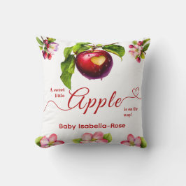 En liten äpple är på väg | Höst Baby Shower Kudde
