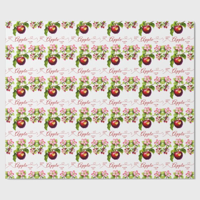 En liten äpple är på väg | Höst Baby Shower  Presentpapper (Platt)
