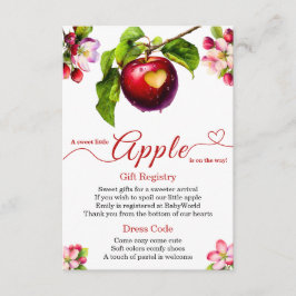 En liten äpple är på väg | Höst Baby Shower Tilläggskort