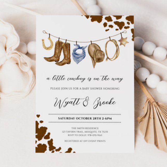 En liten babybabystövel inbjudningar (Skapare uppladdad)