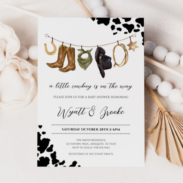 En liten babybabystövel inbjudningar (Skapare uppladdad)