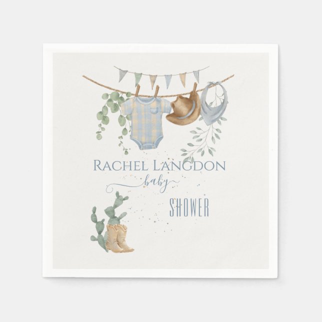 En liten babybabystövel pappersservett (Framsidan)