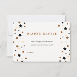 En liten babydusch Diaper raffle Inbjudningar