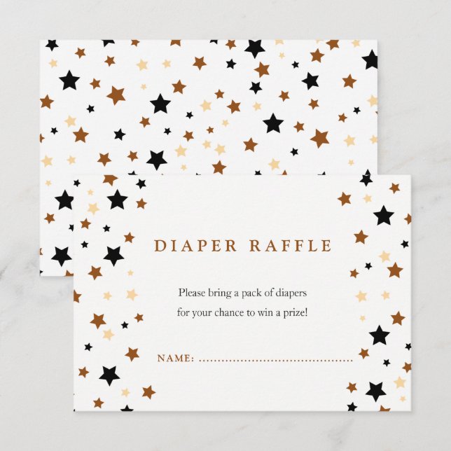 En liten babydusch Diaper raffle Inbjudningar (Fram/baksida)