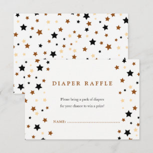 En liten babydusch Diaper raffle Inbjudningar