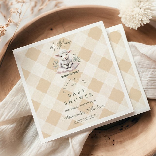 En liten babystövel för lamm pappersservett (Skapare uppladdad)