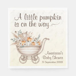 En liten babystövel för Pumpkin Boho Pappersservett