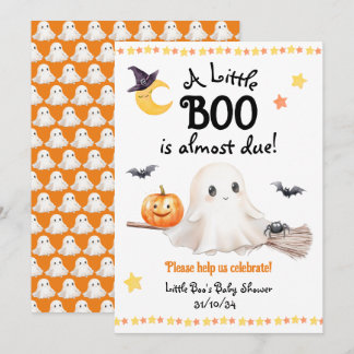En liten babystövel Halloween-inbjudan Inbjudningar